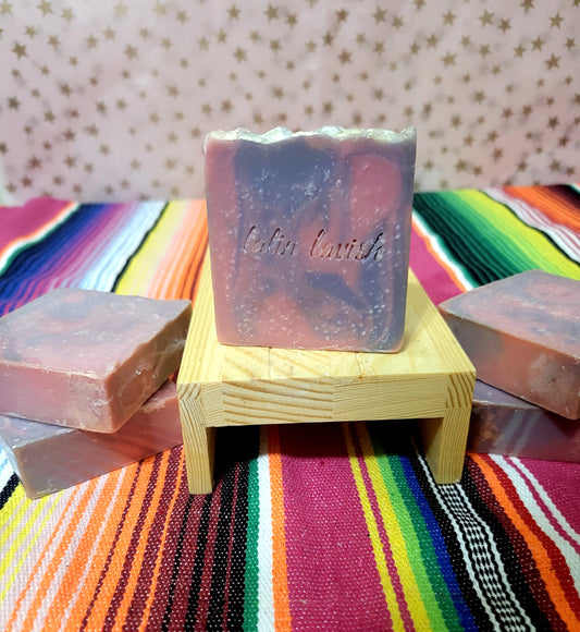 Raspberry swirl soap bar